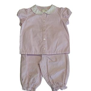 Pottery Barn Pink Check Set (6-12m)